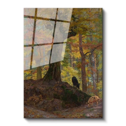Ivan Shishkin - Sonbahar Ormanı Cam Tablo