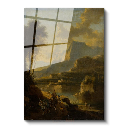 Claude Lorrain - Altın Işıklı Vadi Cam Tablo