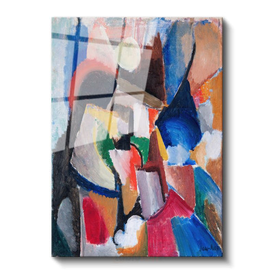 Wassily Kandinsky - Soyut Kompozisyon Cam Tablo
