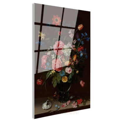Jan Davidsz de Heem - Çiçek Buketi Cam Tablo