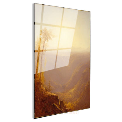 Albert Bierstadt - Altın Vadi Cam Tablo