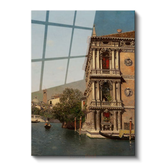 Canaletto - Venedik Kanalı Cam Tablo