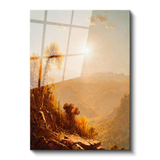 Frederic Edwin Church - Sonbahar Vadisi Cam Tablo