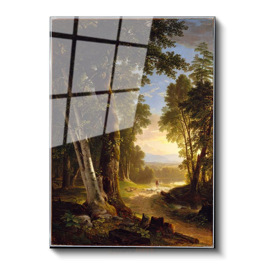 Asher Brown Durand - Orman Yolu Cam Tablo