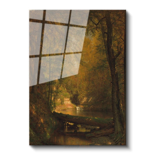 Albert Bierstadt - Sonbahar Ormanı Cam Tablo