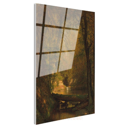 Albert Bierstadt - Sonbahar Ormanı Cam Tablo