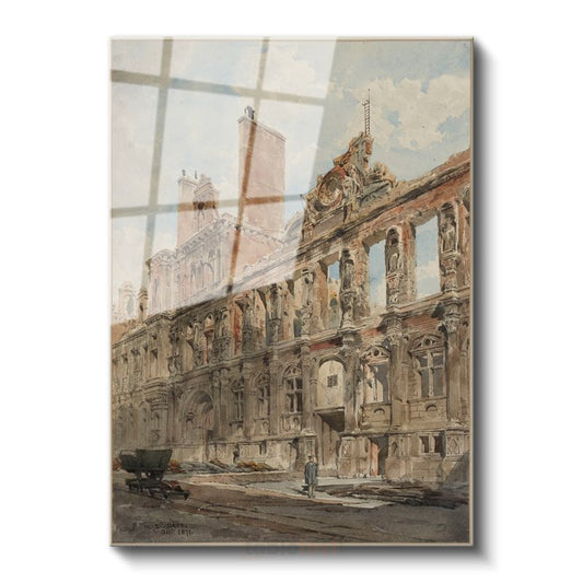 Richard Parkes Bonington - Tarihi Çeşme Cam Tablo