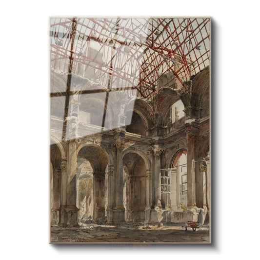 Richard Parkes Bonington - Savaş Sonrası Harabe Cam Tablo