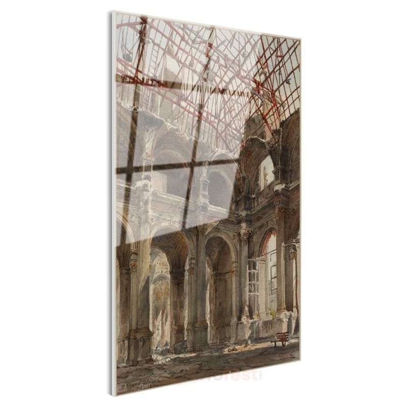 Richard Parkes Bonington - Savaş Sonrası Harabe Cam Tablo
