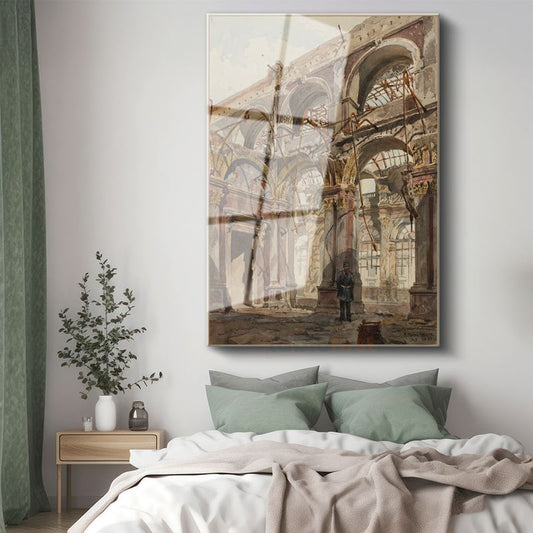 Richard Parkes Bonington - Katedral İçi Cam Tablo