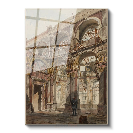 Richard Parkes Bonington - Katedral İçi Cam Tablo