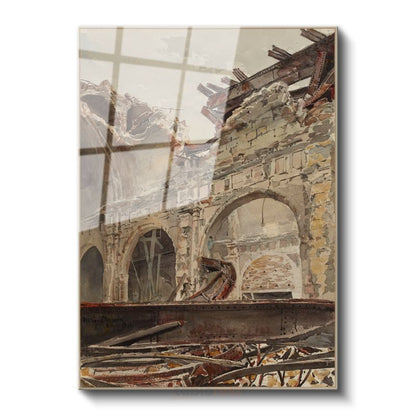 Richard Parkes Bonington - Yıkılan Saray Cam Tablo