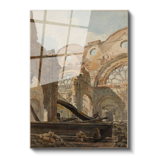 Richard Parkes Bonington - Mimari Kalıntılar Cam Tablo