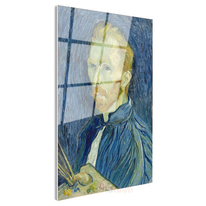 Vincent van Gogh - Mavi Otoportre Cam Tablo