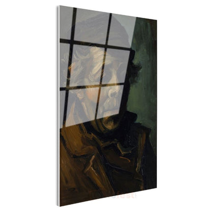 Vincent van Gogh - Şapkalı Otoportre Cam Tablo