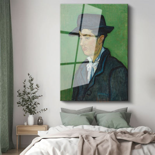 Vincent van Gogh - Şapkalı Armand Roulin Portresi Cam Tablo