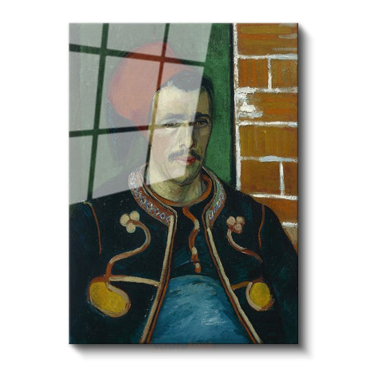 Vincent van Gogh - Zuavlı Asker Portresi Cam Tablo