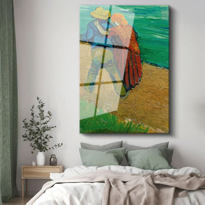 Vincent van Gogh - Arles'de Aşıklar Cam Tablo