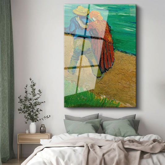 Vincent van Gogh - Arles'de Aşıklar Cam Tablo