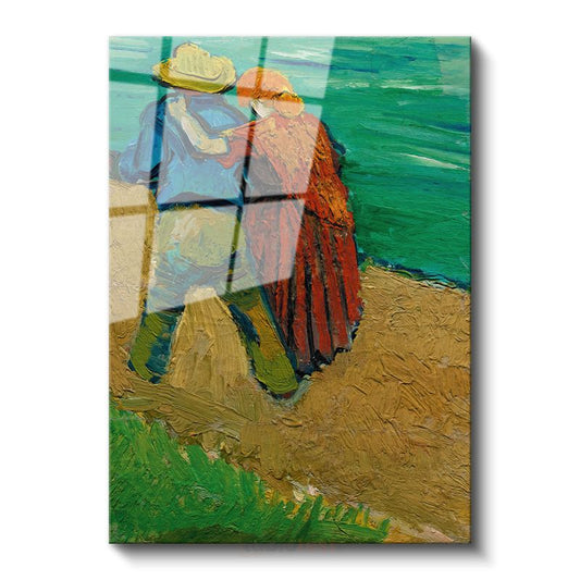 Vincent van Gogh - Arles'de Aşıklar Cam Tablo