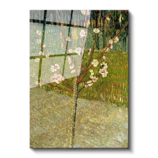 Vincent van Gogh - Çiçek Açan Badem Ağacı Cam Tablo