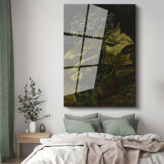 Vincent van Gogh - Saksıda Çiçekler Cam Tablo