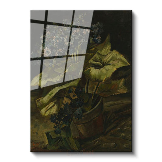 Vincent van Gogh - Saksıda Çiçekler Cam Tablo
