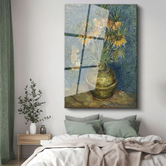 Vincent van Gogh - Vazoda Ters Lale Cam Tablo
