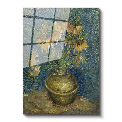 Vincent van Gogh - Vazoda Ters Lale Cam Tablo