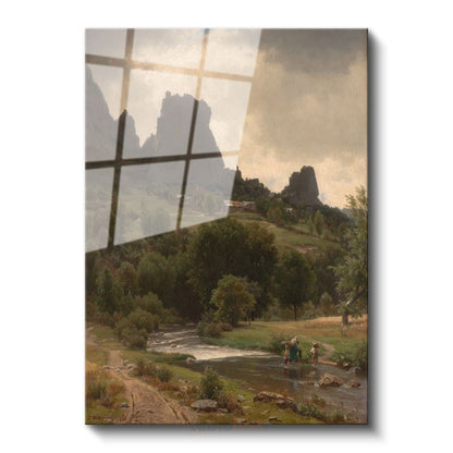 Albert Bierstadt - Kayalık Vadisi Cam Tablo
