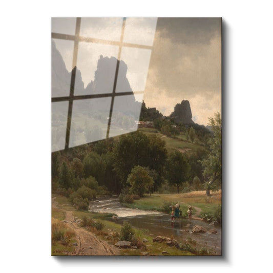 Albert Bierstadt - Kayalık Vadisi Cam Tablo