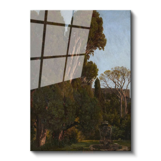 Thomas Cole - İtalyan Bahçesi Cam Tablo