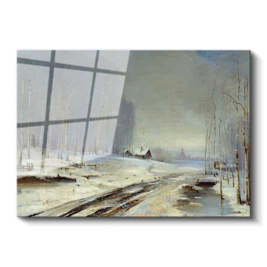 Aleksey Savrasov - Kış Manzarası Cam Tablo