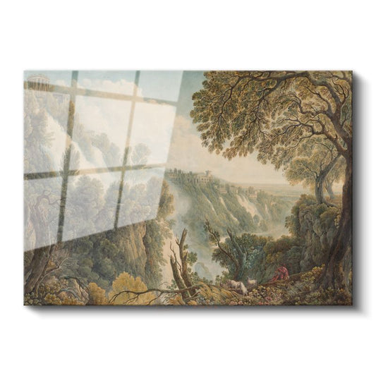 William Turner - Tivoli Şelaleleri Manzarası Cam Tablo