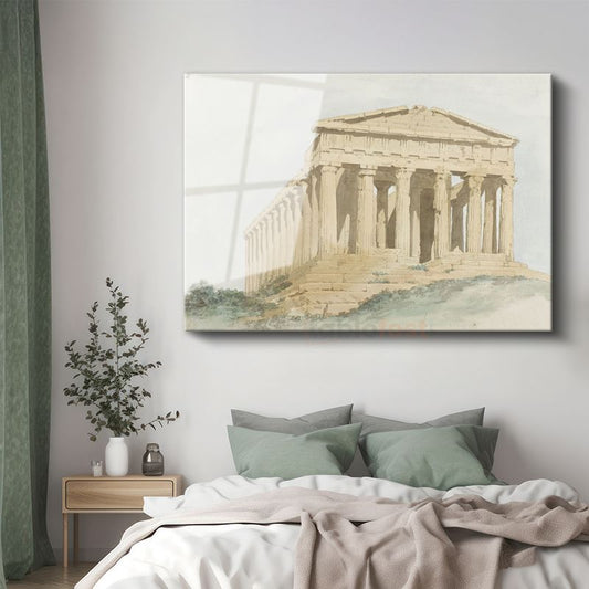 William Pars - Atina Parthenon Tapınağı Cam Tablo