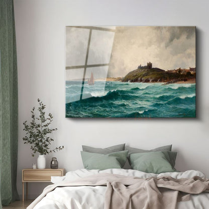 William Turner - Fırtınalı Deniz ve Kale Cam Tablo