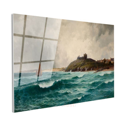 William Turner - Fırtınalı Deniz ve Kale Cam Tablo