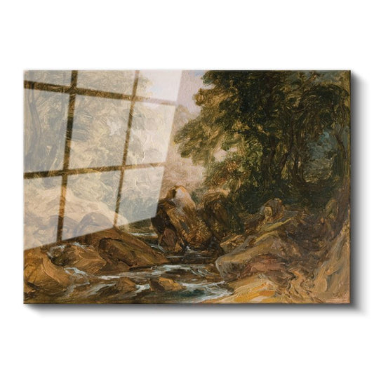 J.M.W. Turner - Kayalık Dere Manzarası Cam Tablo