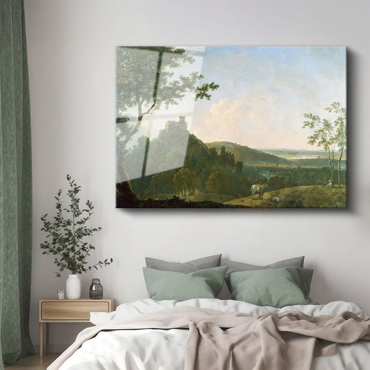Richard Wilson - Tepeden Manzara ve Kale Cam Tablo