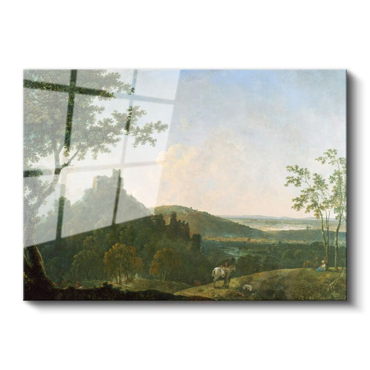 Richard Wilson - Tepeden Manzara ve Kale Cam Tablo