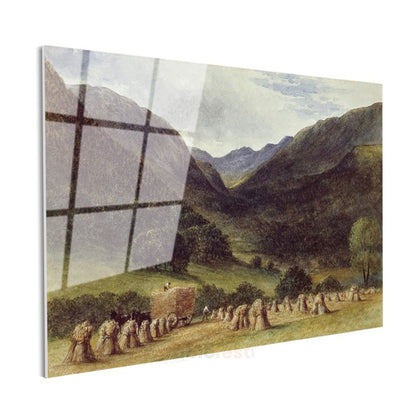 J.M.W. Turner - Dağ Vadisi ve Hasat Cam Tablo