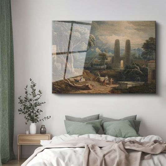 J.M.W. Turner - Antik Kent Manzarası Cam Tablo