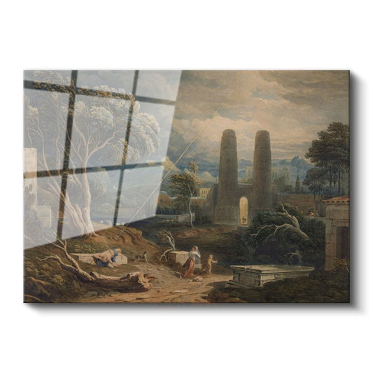 J.M.W. Turner - Antik Kent Manzarası Cam Tablo