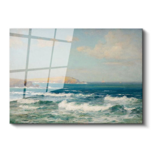 Frederick Judd Waugh - Deniz Manzarası Cam Tablo