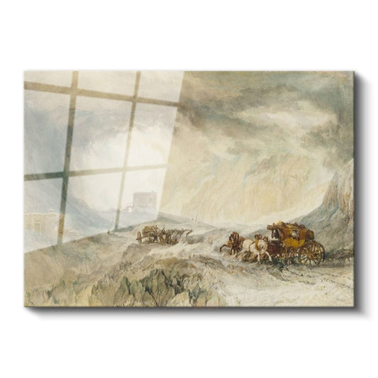 J.M.W. Turner - Kar Fırtınası Cam Tablo