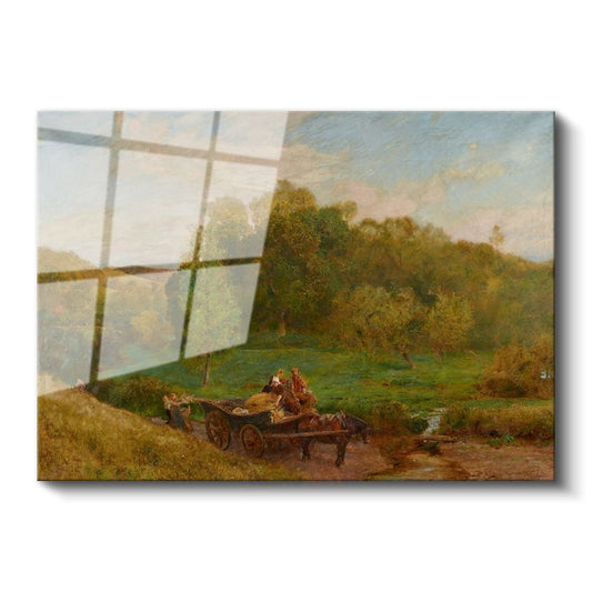 George Inness - Sonbahar Manzarası Cam Tablo