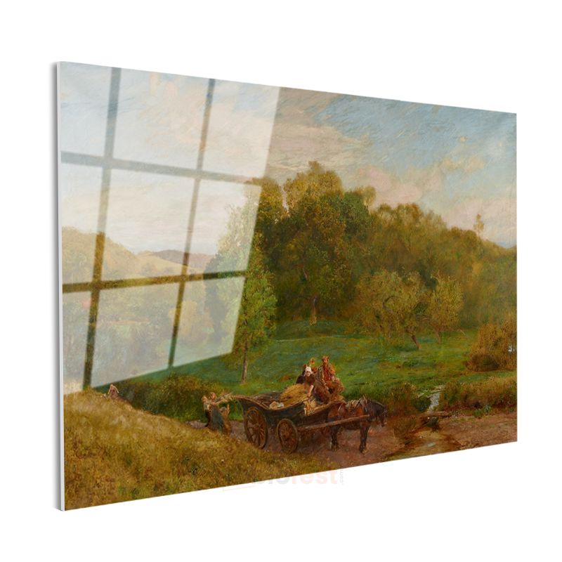 George Inness - Sonbahar Manzarası Cam Tablo