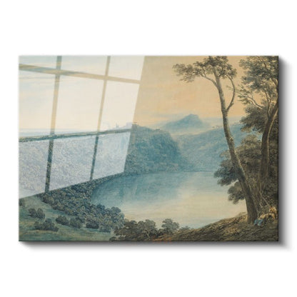 J.M.W. Turner - Nemi Gölü Manzarası Cam Tablo