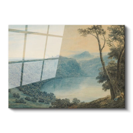 J.M.W. Turner - Nemi Gölü Manzarası Cam Tablo