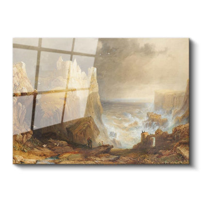 J.M.W. Turner - Deniz Kıyısında Kale Cam Tablo